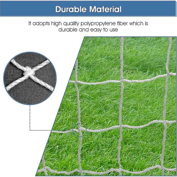 Fotbollsmålnät Ersättning, Hållbart Fotbollsmålnät Ersättning Nät För Utomhus Sport Fotbollsträning (Endast Nät)  (FMY) 12X6FT