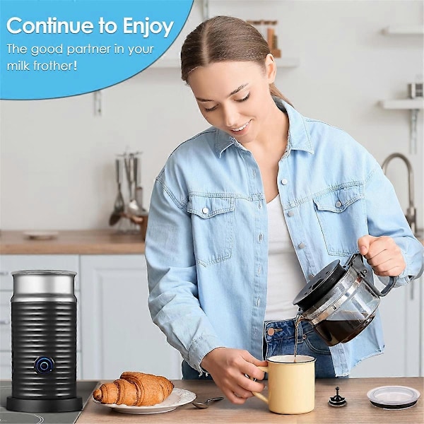 93271 Melkeskummerlokk og melkeskummervisper for Nespresso Aeroccino 3, erstatning for melkeskummer P (FMY)