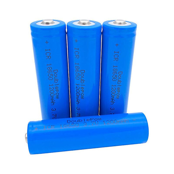 DOUBLEPOWER 18650 3.7V 1200mah spids batteri genopladeligt lithium batteri (FMY) 2 PCS