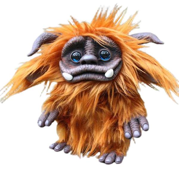 Orm fra labyrinter håndlavet orm plys legetøj skrivebord ornament sjov plys bamse gave gave (FMY) Big Mouth Monster