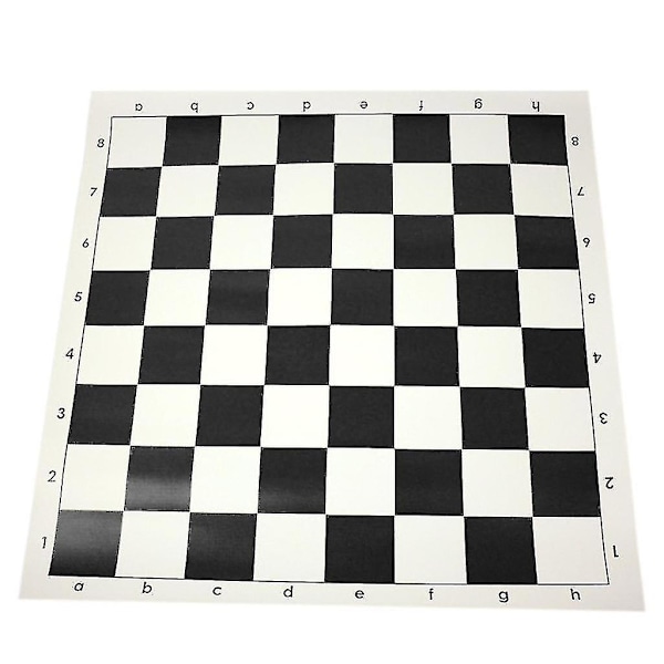 Klassisk Brett for Sjakk, Rullbar, Flat, Internasjonal Sjakk (FMY) 51cm Black