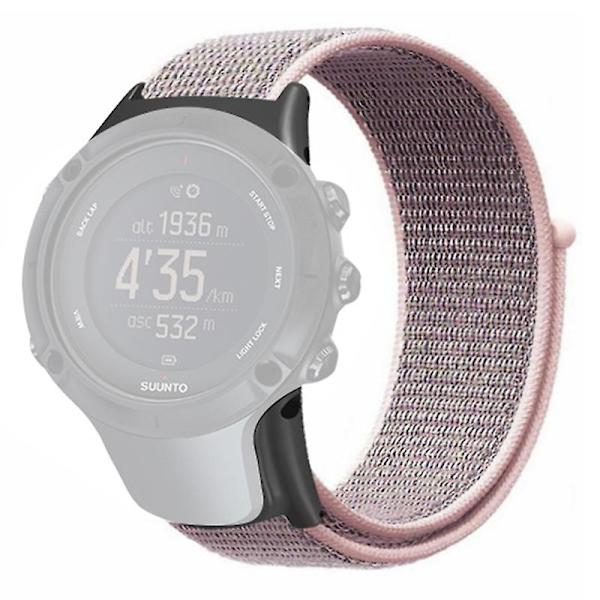 Suunto Ambit3/Ambit3 Peak -kellohihna Nylon Sport Loop - Seashell White (FMY) Pink Suunto Ambit 3