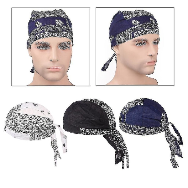 3 stk. Hodeplagg Bandana Muim Hodeskjerf Beanie Beanie for Dame og Herre (FMY)