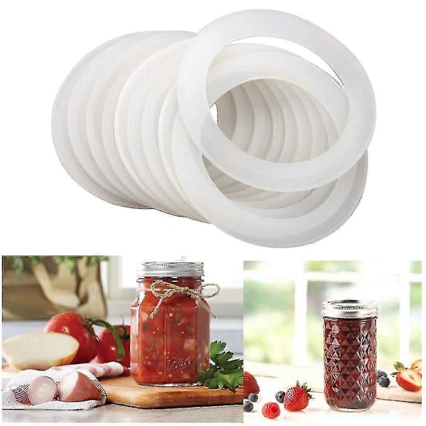 20 stk. Erstatning Silikonforseglinger Erstatning Gummikrukketetninger Lufttette Silikonpakninger Tetningsringer (FMY) 86MM