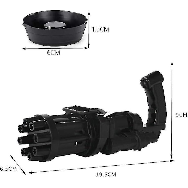 Hållbar Automatisk Bubbelmaskinpistol För Utomhus- och Inomhusfester, Födelsedagar, Bröllop, Favörer (FMY)