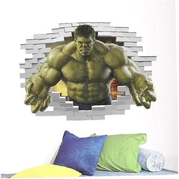 3D Endgame Seinätarrat Lastenhuone Incredible Hulk Wall Art Vinyyliseinätarratarra Supersankari seinätarra Pelin seinätarra