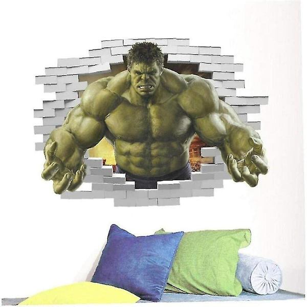 3D Endgame Väggdekaler Barnrum Otrolig Hulk Väggkonst Vinyl Väggdekal Dekal Superhjälte Väggdekal Spel Väggdekal