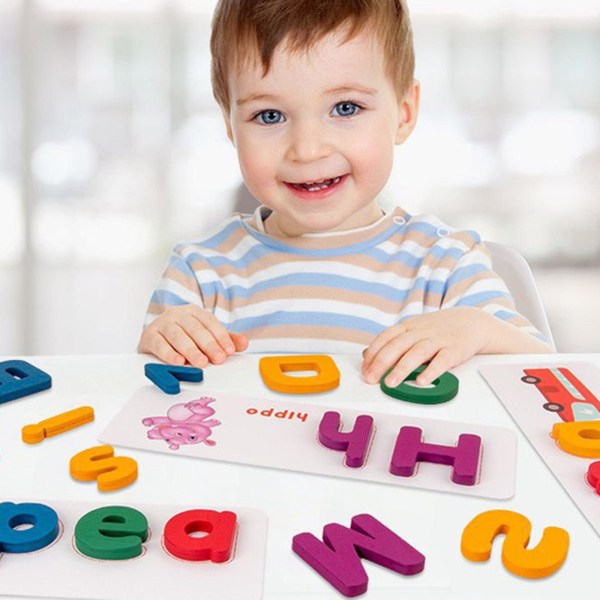 Børn Brev læringsudstyr Pædagogisk sæt legetøj til over 2 år gamle børn Blocks Game Improve Intelligence Toys (FMY)