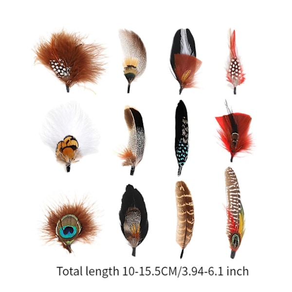 Hattefjer Cowboy Hat Feather til Fedora Hatte Kostume Julefest Hatte Style A (FMY) Style C Total length 10cm-15.5cm