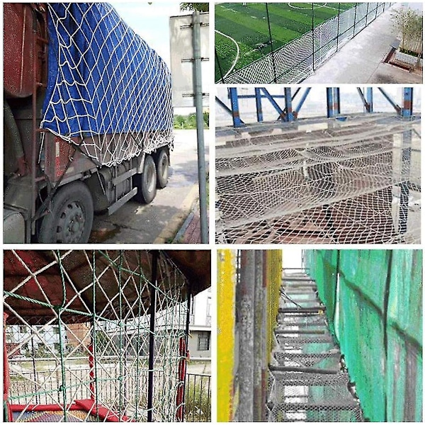 Fety Net Trailer Net - Tungt Fragtnet til Container - Fety Net til Trailer Last - Fastgørelse af Fragt Dæksel til Lastbil Gelænder - Flere Størrelser (farve: 10c (FMY) 10cm Mesh 1x10m3x33ft