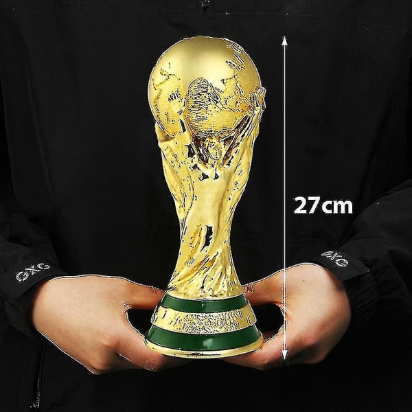 Fotbolls-VM 2022 Trophy Resin Replica Trophy Model Soccer Fan Souvenir Gift (FMY) 27CM