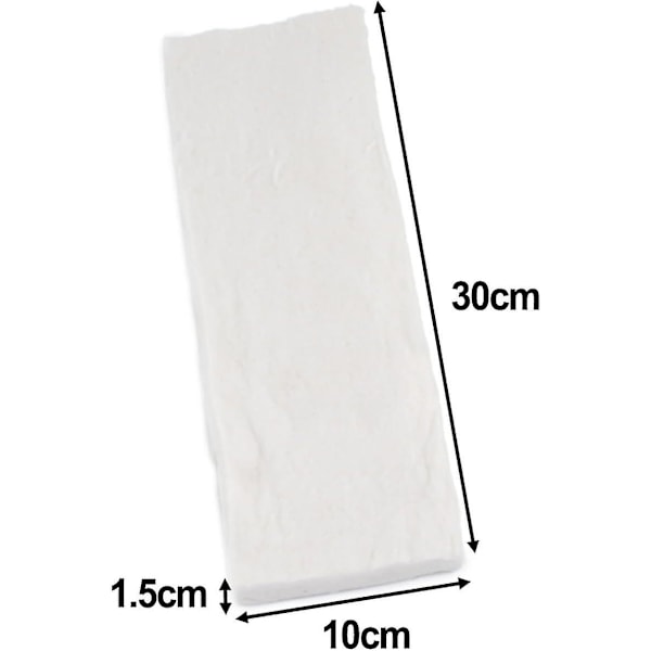 3 stk. Keramisk Ull Svamp Bioetanol Brann Peis Brannboks Sikkerhet Lekkasjesikker Forbrenning Etanol Bordplate Røykfrie Bål (FMY) 30*10*1.5cm