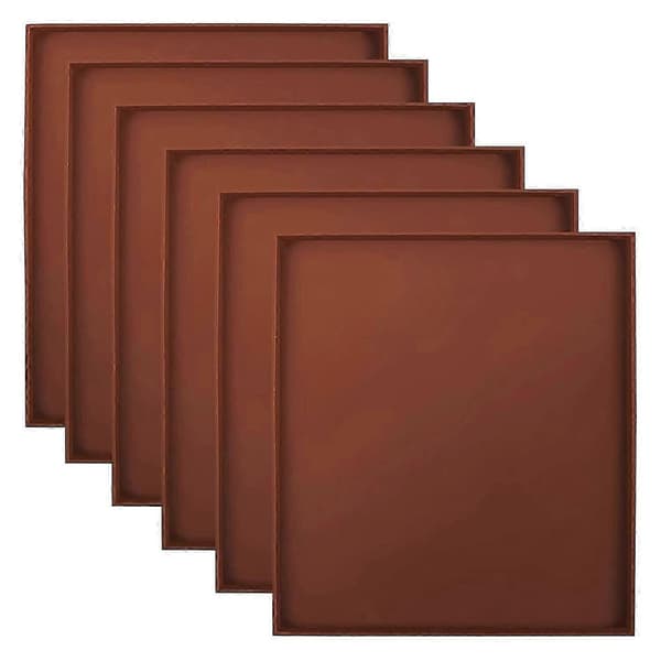 6-pack silikon dehydratorark kompatibla kött grönsaker mattorkmatta - Bra (FMY) brown