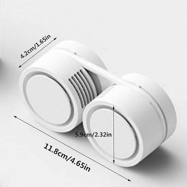 Mini Fläkt Halsfläktar, Hands Free Bladeless Fläkt, 1600mAh Fläkt, USB Vikbara Bladlösa Fläktar Aromfläkt (FMY) BG
