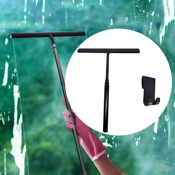 Skrapa Vattenavdragare Utdragbar Multipurpose Fönsterputsare Skrapa Glasrengöring för Glasdörrar Speglar Skjutdörr (FMY) 33CM