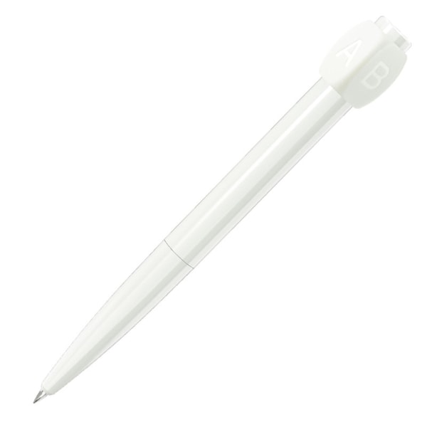 1/4x Fidget Spinner Pen Fidget Pen Spinner Med ABCD Rotationslock Ballpoint Pen  (FMY) White