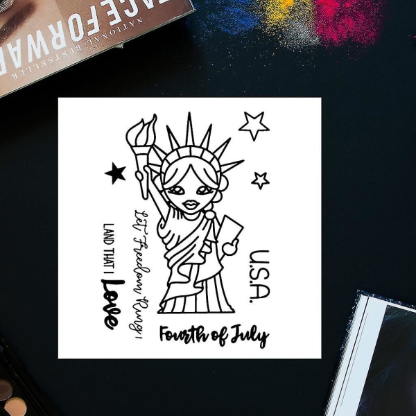 Love Freedom Gør-det-selv Silikone Klart Stamp Cling Seal Scrapbog Prægning Album Decor