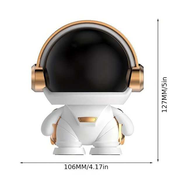 FOUBEAK Söt Cartoon Astronaut Trådlös Liten Högtalare, Liten Trådlös Bärbar Utomhus Semestergåva Högtalare Med Ljus, Familjefest Utomhus (FMY) 1pc