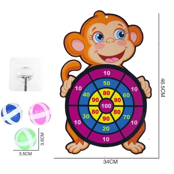 Sticky Ball Dart Board - Tavoite Urheilupelit Lelut Lapsille Ulkoilmajuhlaleikit Sticky Ball Heittopeli (FMY) cows
