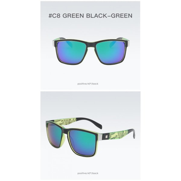 Nye europeiske og amerikanske sportssolbriller menn og kvinner med samme paragraf Strandsolbriller med utendørs innfatning Ridebriller Qs056 (FMY)