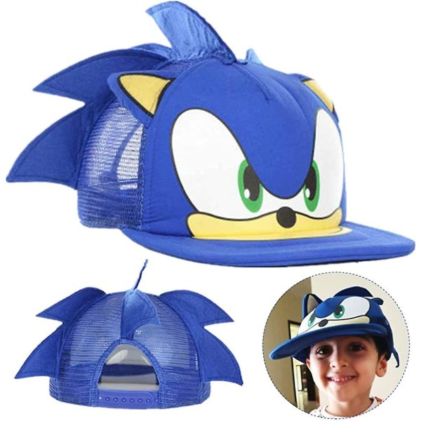 Baseballhatt The-hedgehogs Theme, So_nic Cosplay Justerbar Cap Cartoon Youth Blue Hat For Party Favor Supplies (FMY)