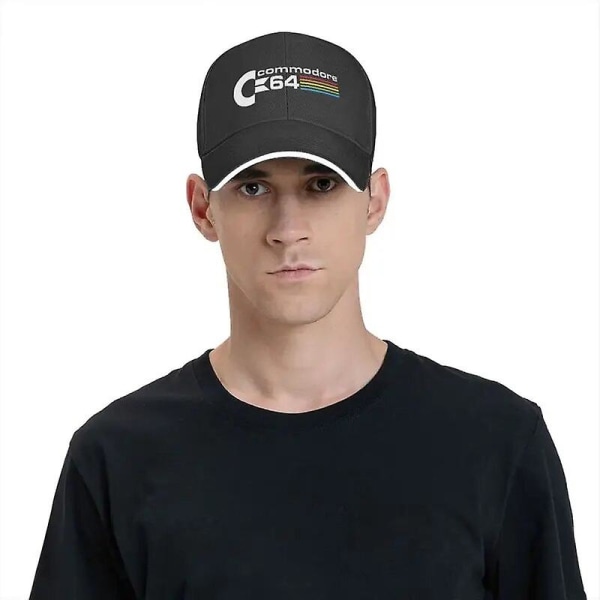 Punk Unisex Commodore 64 Baseball Cap Voksen C64 Amiga Computer Justerbar Dad Hat til Mænd Kvinder Solbeskyttelse  (FMY) Khaki