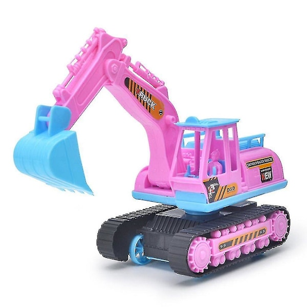 Suuri tekninen ajoneuvomalli Muovinen kaivinkone Dumpperi autot Lelut lapsille Pojille Ulkoilmahiekkapeli (FMY) pink-B