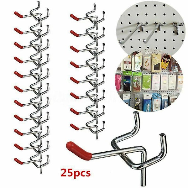 Enkel Pegboard Kroker Brett Slat For Vegg Detaljhandel Display Butikk Hylle Peg (25stk, 25mm)  (FMY)