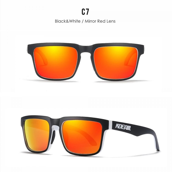 Polariserade solglasögon för män och kvinnor med matt finish solglasögon färg spegellins 100 % UV-blockerande (FMY)
