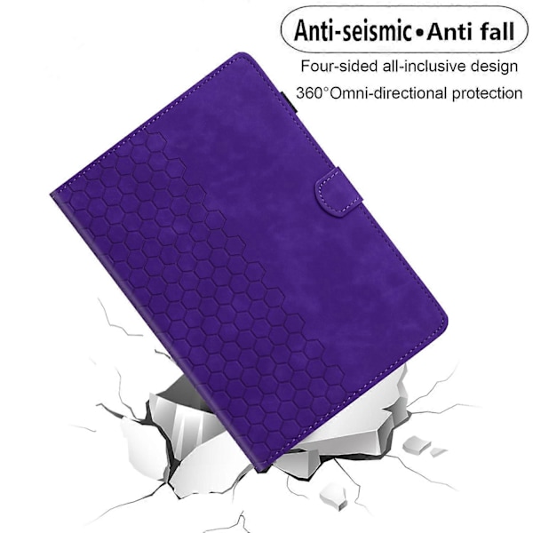 Präglat Läderfodral för iPad 10:e Gen 10.9 2022 (FMY) Purple