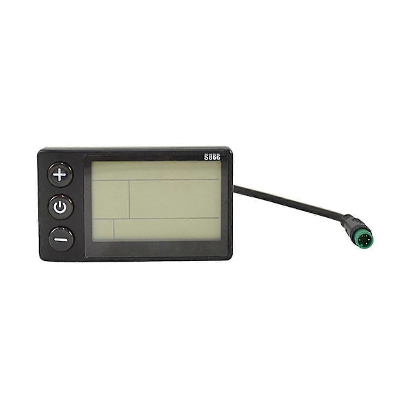 S866 El-cykel LCD Display E-cykel El-scooter Display Måler Kontrolpanel Med Vandafvisende (FMY) Black