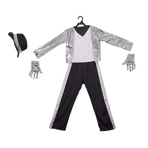 Barn Michael Jackson Cosplay Kostym Pojkar Flickor Prestanda Outfits Set Halloween Party Fancy Dress (FMY) 12-14 Years
