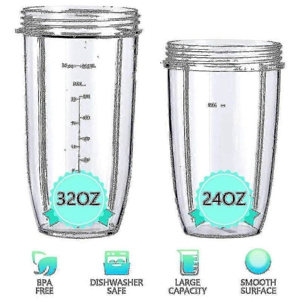 Blenderin Vaihto-Osat NutriBullet-Sekoittimiin 600w/900w/pro (FMY)