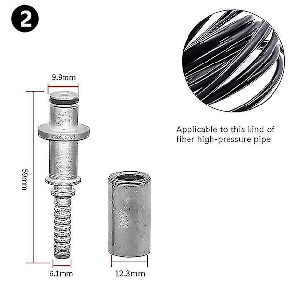 Letkun tulppaliitin holkilla Kärcher K -painevesuriputken kärjen liittimelle [PB] (FMY) 2