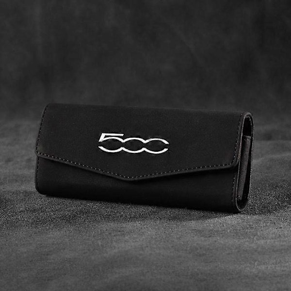 Bil Brille Etui Solbrille Opbevaringsboks Klips Til Fiat 500 500l 500x 500e Abarth 2022 2023 2021 Læder Motor Køretøj Interiør Fittings (FMY) Black
