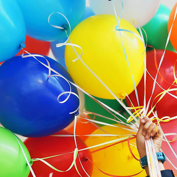 100 st partyballonger, 12 tum premium assorterade färgglada ballonger för födelsedag, fest, jul, bröllop, årsdag (FMY)