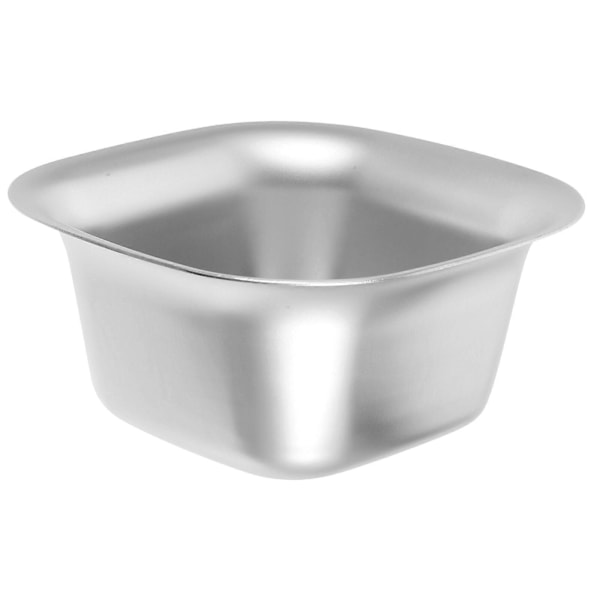 Salladsskål Fyrkantig Skål Metallskål Multifunktionell Dessertskål Köksredskap Serveringsskål (FMY) Silver 13.00X13.00X6.50CM