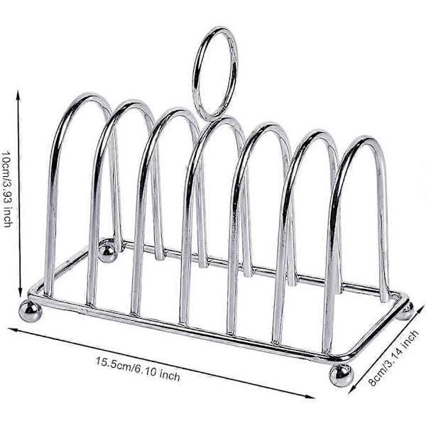 Hesteskoformet brødrister i rustfritt stål, display for hjemmekjøkken, brødrister for utendørs camping og piknik, brødristerstativ for hjemmet og utendørs (FMY)