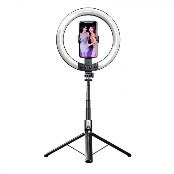 Kevyt selfie-tikku, jossa on joustava jalustan täyttövalo Selfie Ring Light (FMY)