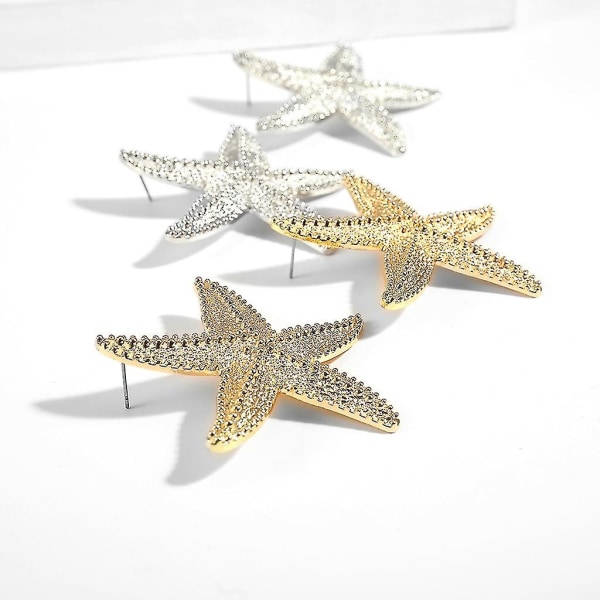 Boho Suuret Tähtikala Korvakorut Ocean Sea Star Bib Studs Naisille Statement Korut (FMY)