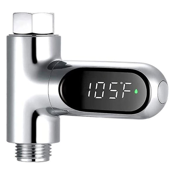 1 stk Selvgenererende elektricitet Vand Brusetermometer Med Led Display Baby Badevand Smart Temperaturmåler (FMY)