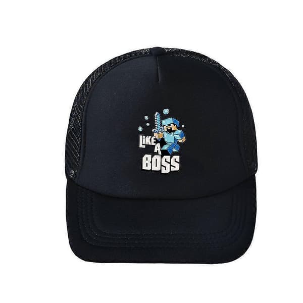 Minecraft Barn Baseballkeps Snapback Andningsbar Solhatt Visir (FMY) A