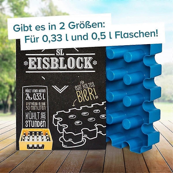 Ölback Isblock, Öl Kylare Isbitsbricka för Ölbackar Presentidé för Öldrickare (FMY) Blue
