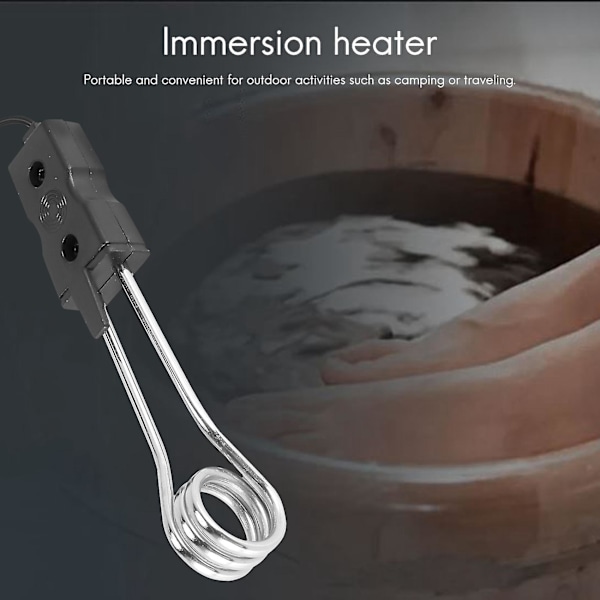 Auto immersion heater kettle Travel immersion heaters mobile immersion heaters Camping Outdoor Blac  (FMY) Black