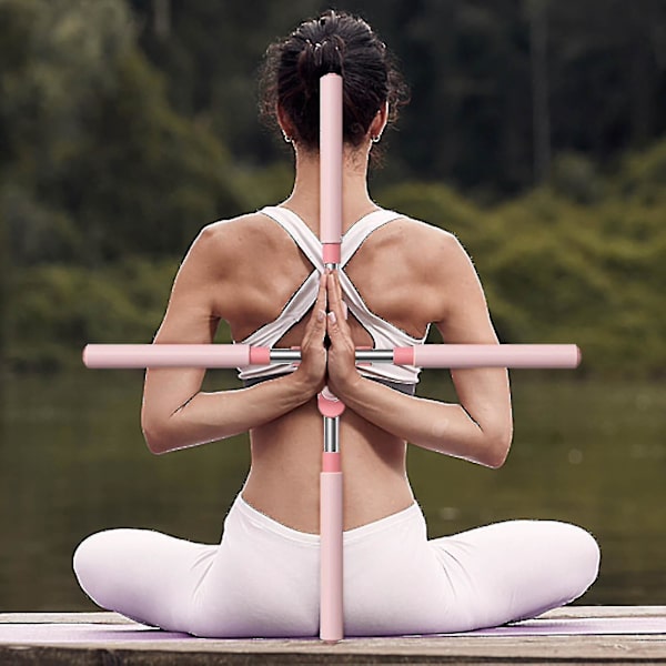 Forebygge pukkelrygg, lindre ryggsmerter! !åpne ryggsøyle kroppssøyle yoga åpen rygg artefakt krysskorreksjon pukkelryggåpner  (FMY) Pink