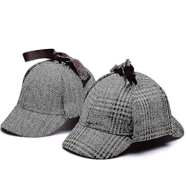 1 st Sherlock Holmes Detektiv Baskerhatt Unisex Cosplay Tillbehör (d-583-a)-r  (FMY) Khaki