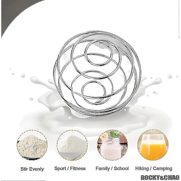 700ml + 200ml Rustfri Protein Shaker med Rørkugle Holdbar Bevægelse (FMY)
