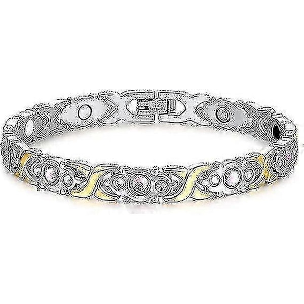 Magnetisk Terapi Menopause Lettelse Armbånd For Kvinner (FMY) Gold and Silver