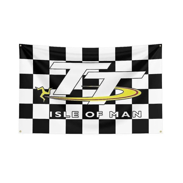 3x5 Ft Imott Isle Of Man Tt Flag Polyester Digital Printed Logo Motorcycle Racing Banner  (FMY) J0660 120 x 180cm