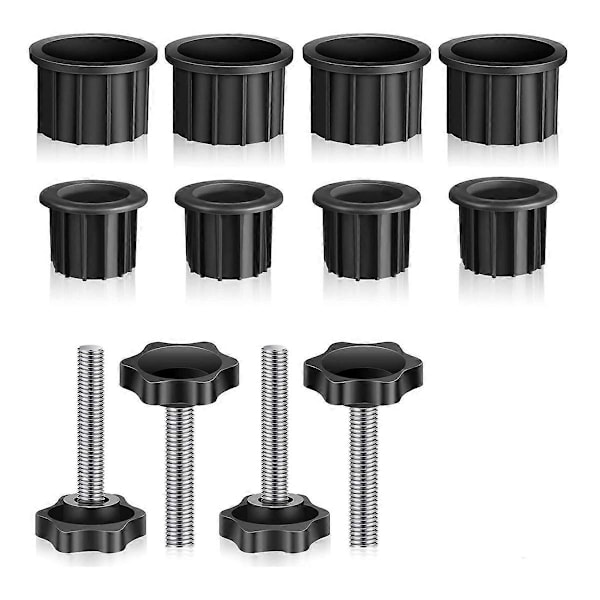 12 stk. Paraplyfod Stand Hul Ring Prop Dæksel og Hætte Paraplyfod Udskiftning Stand Fod Stabilisator (FMY) black